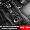 Auto-Mittelkonsolen-Schalthebel-Panelabdeckung Zierleiste Für Mitsubishi Pajero/Montero/Shogun sport -2025 Carbon-Innenraumzubehör