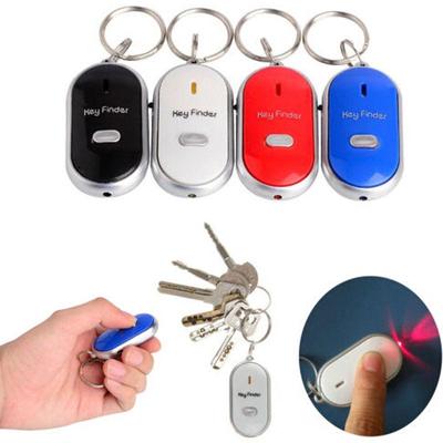 Wireless Anti-Lost Alarm Key Finder Keychain Whistle Sound LED Light