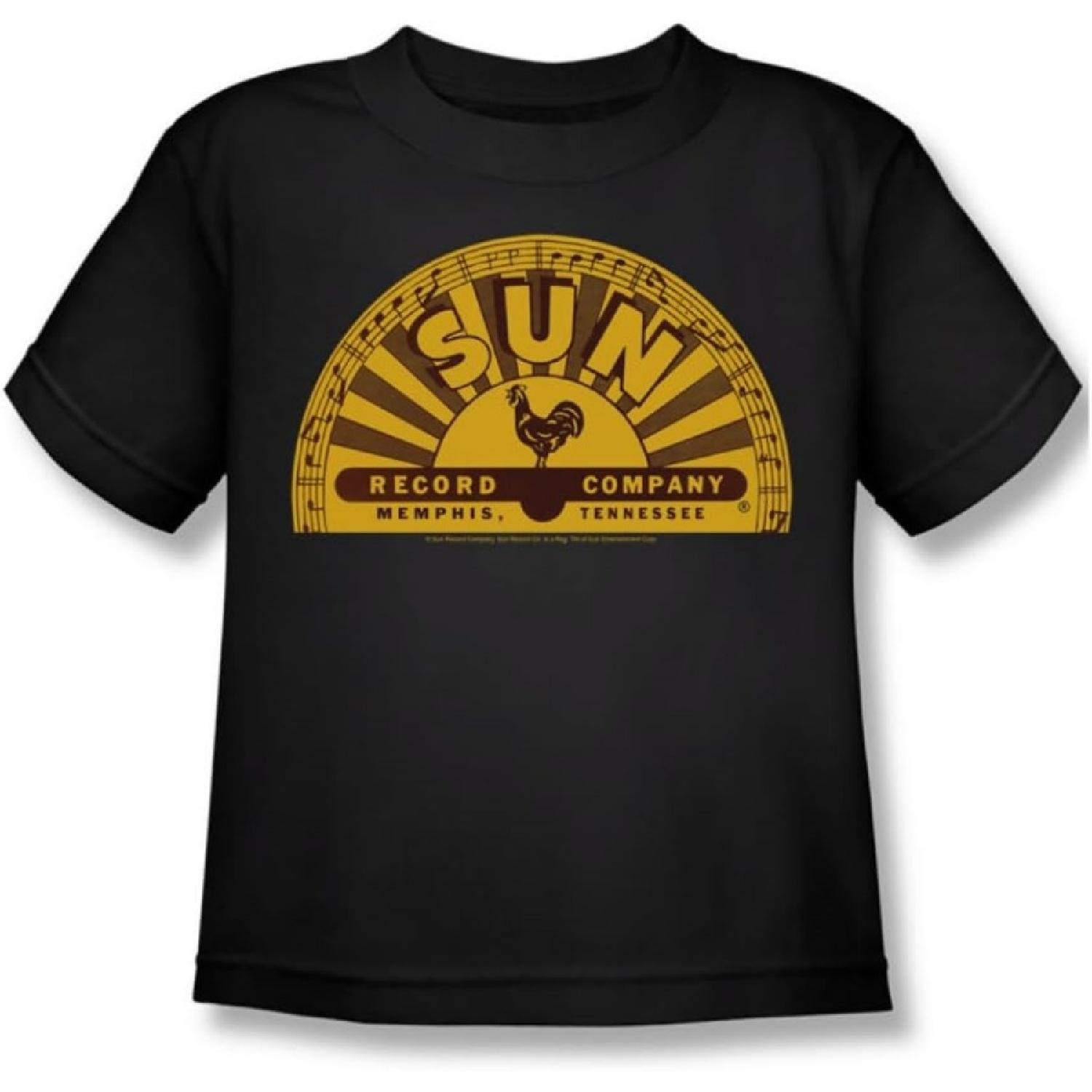 Sun Records - Traditional Logo Juvy T-Shirt in Black, Large (7), Black S
