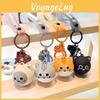 Vibrant Cartoon Cat Fish Keychain Playful Pvc Material Perfect For Cat Themed Gifts