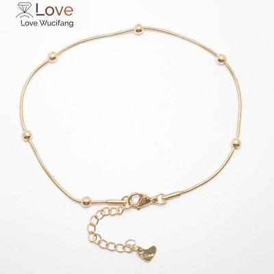 304 Stainless Steel Anklet For Women Gold Color Round Chain Anklet Leg Bracelets On The Leg Jewelry Women Accessories ,1 Piece