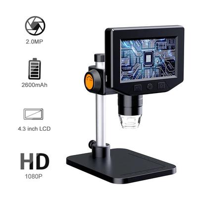 1000X 4.3 Inch LCD USB Digital Microscope 1080P 8 Adjustable LED Light Soldering Repair Magnifier Error Coin Brazing Microscope