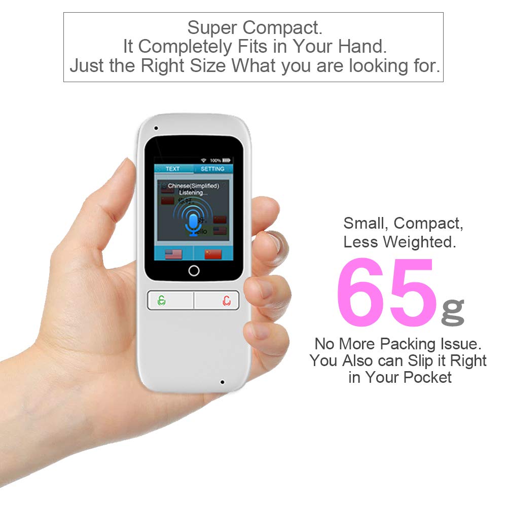 FFF SMART LIFE CONNECTED Stimme Sofortige Sprachübersetzung Englisch und Unterstützt 180 Übersetzer, Offline, Übersetzung, Chinesisch, Länder, MAL-TR01SW