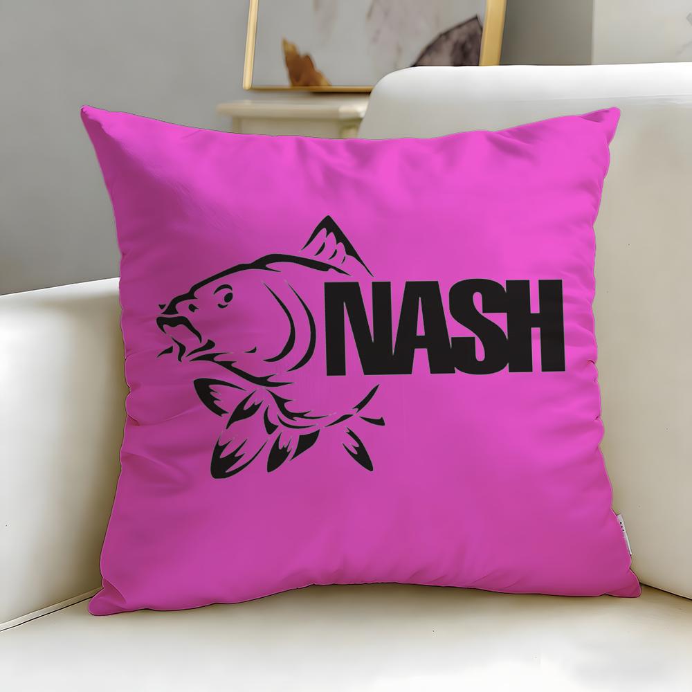 Trendy NNash Fishing logoed Cushion Cover Stylish Washable Pillow Cover Ideal for Couch Bedroom Car Decoration