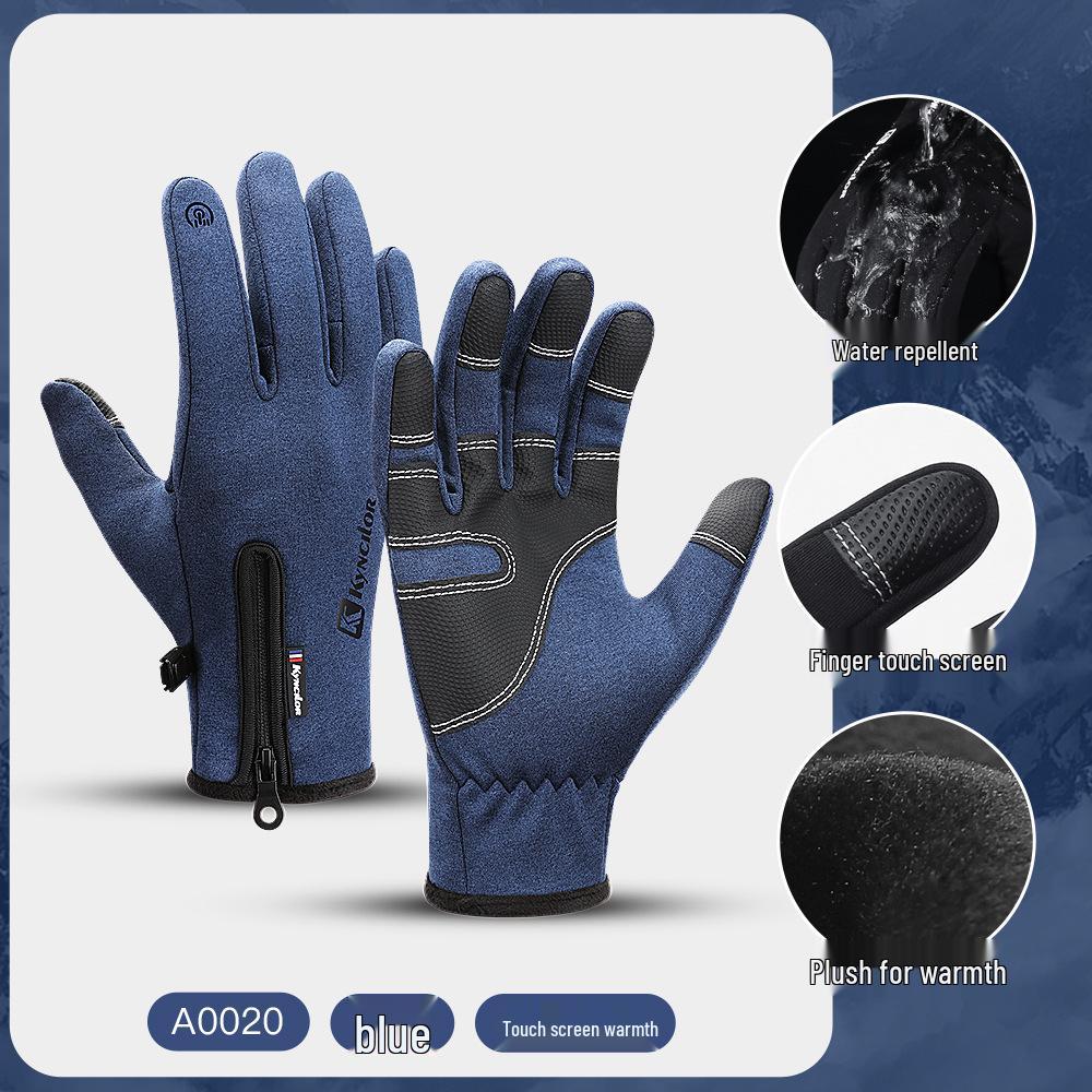 

Touchscreen Winter Sports Waterproof Fleece Gloves for Men & Women Large