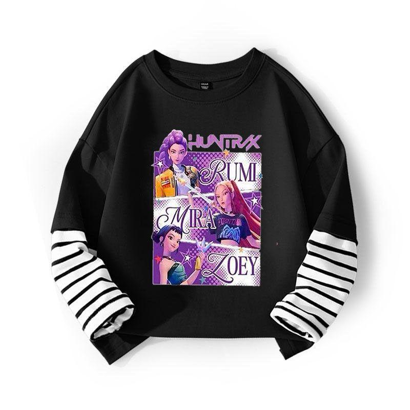 Dětská móda Hon na čarodějnice K-POP Základní trička na zimu Pro kluky i holky Ležérní prázdninové Dvoudílné topy