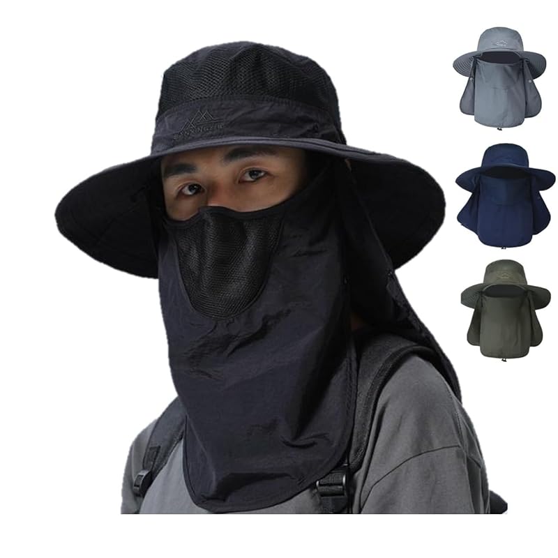 

[APAGAI] fishing hat safari hat Heat stroke measures unisex water repellent 360 degrees 3way mesh UV protection sun protection mountain climbing camp