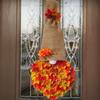 Artificial Thanksgiving Gnome Wreath Large Size Halloween Door Hanging Decoration  Wall
