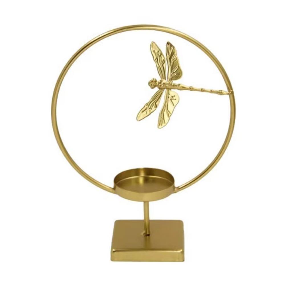 Gold Iron Candle Holder Exquisite Desktop Tealight Holder  Wedding Props
