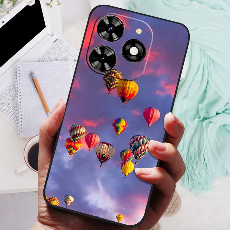 For Tecno Spark 20 Pro Case Black Silicone Bumper Wolf Lions Soft TPU Covers for Tecno Spark 20C 20 Funda Coque Spark20 KJ5