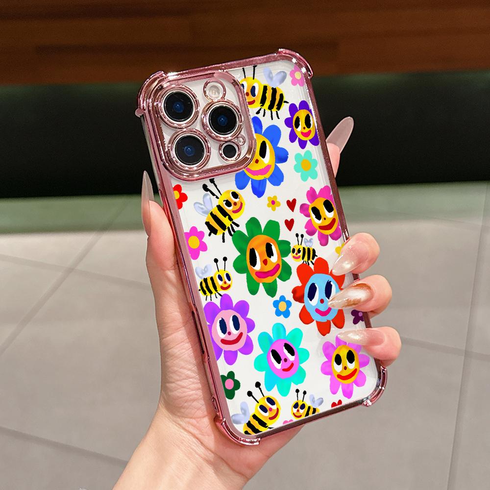 

Text Quotes Bee Phone Case for Samsung Galaxy A57 A56 A55 A54 A53 A52 A37 A36 A16 A06 4G 5G Anti-drop Transparent Cover Galaxy A55 5G