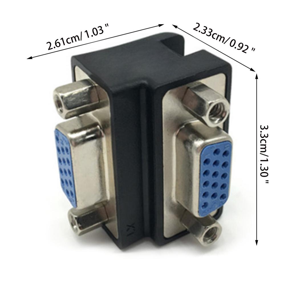 VGA Right Angle 15 Female to 15 Female 90° Adapter in Projectors LCD