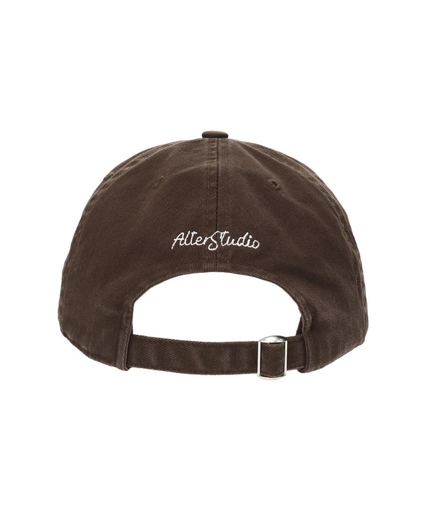 ALTER STUDIO Washed Two-Tone Logo Cap_Brown