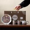 Dunhuang Gold & Silver Inlay One Pot Two Cups Ceramic Tea Set