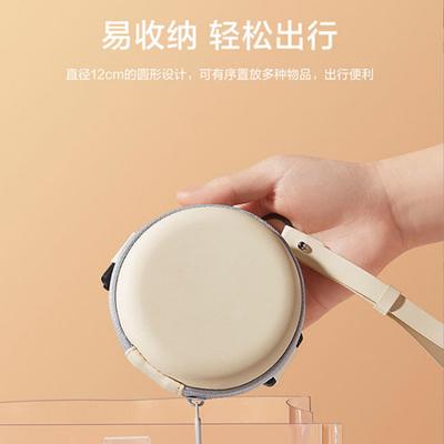 Direct Sales Glasses Folding Sunglasses Storage Box Eva Earphone Bag Round Zipper Bag Folding Glasses Bag
