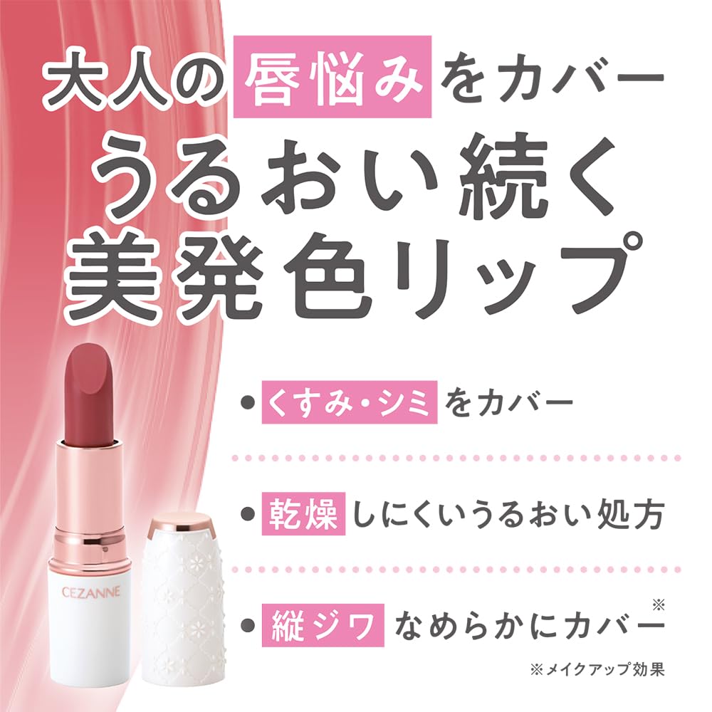 CEZANNE Lasting Stay Lip Color 4g [All 3 Colors] - Long-Lasting, Vibrant Hydrating Lipstick for Flawless Lips