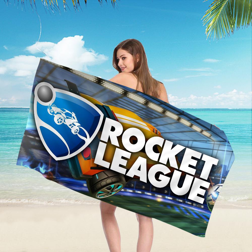 Asciugamano da Spiaggia Anime Rocket League Morbido Assorbente Panno per Lavare Regali per Bambini per Viaggio Campeggio Palestra