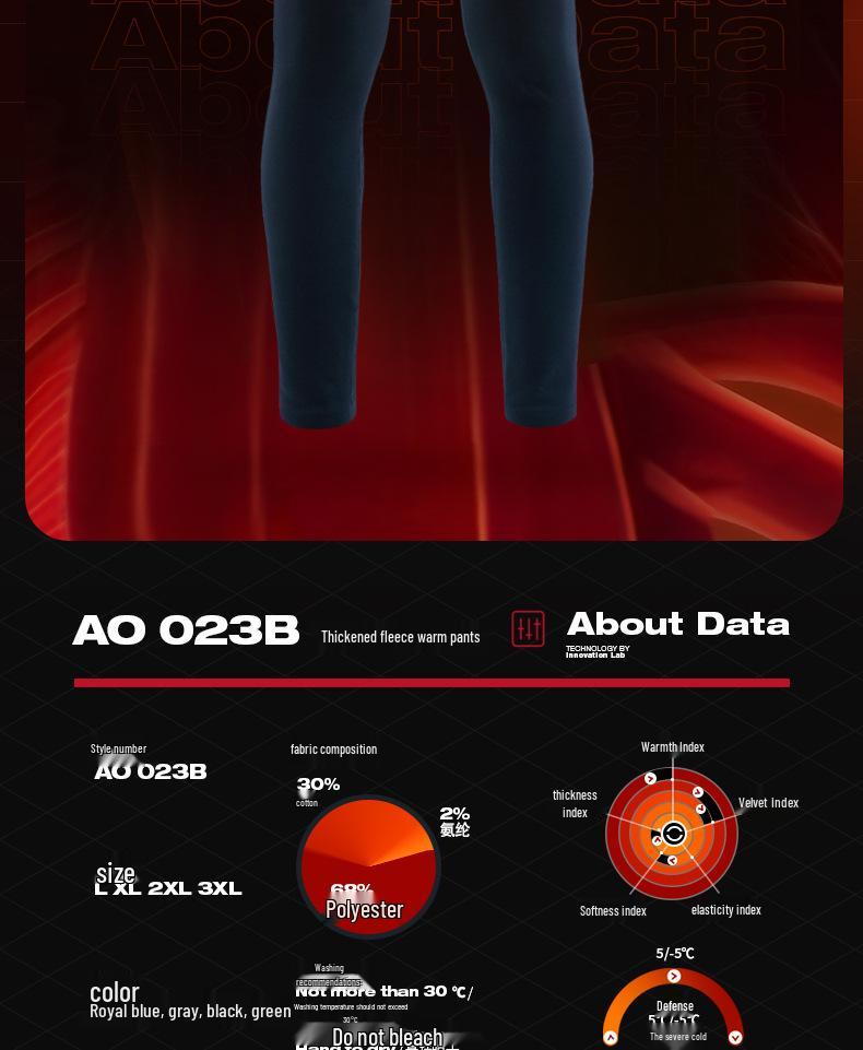 Aoyuan Men's Thickened Plus Velvet One-Piece Slim Leggings, Autumn/Winter Youth Cotton Warm Pants