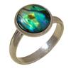 Stylish Adjustable Ring With Real Shell Inlay Sturdy Alloy Band Finger Accessory Perfect For Daily Wear And Gifts