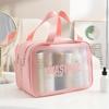 Transparent Dry and Wet Separation Wash Bag, Waterproof Double-Layer Design, Large Capacity Portable Travel Toiletry Organizer