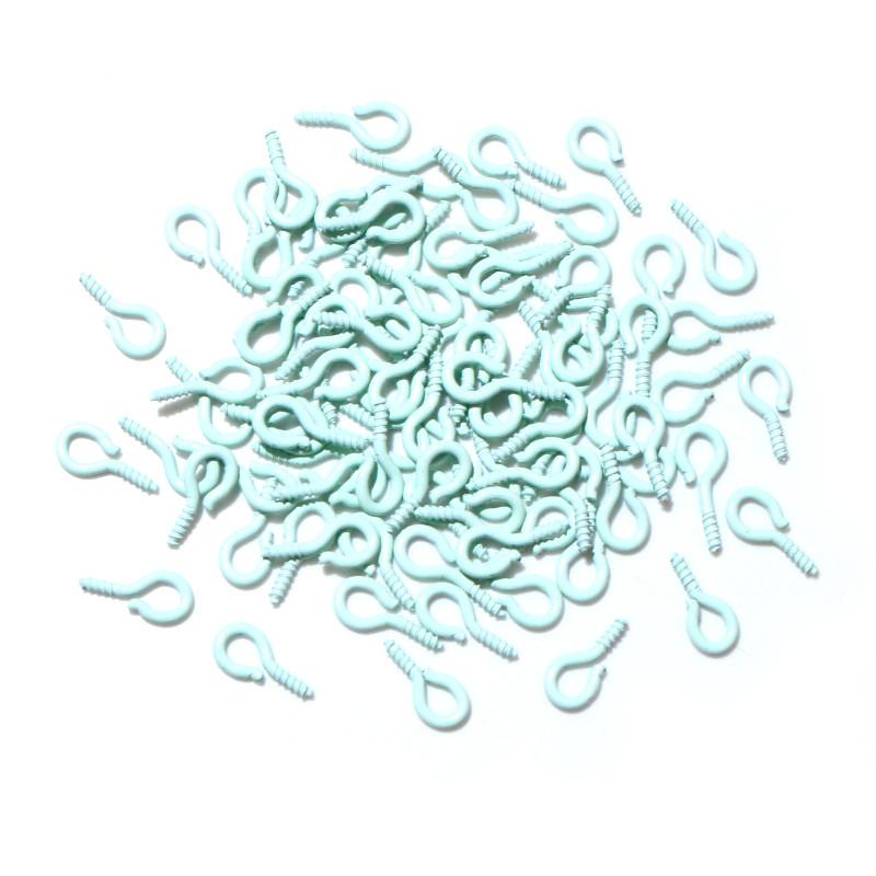200Pcs/lot 8*4mm Colorful Small Tiny Mini Eye Pins Eyepins Hooks Eyelets Screw For DIY Jewelry Making Supplies Accessories