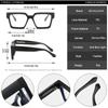 SHAUNA Fashion Square Candy Color Brillengestell Damen Federscharnier Anti Blaulicht Optische Brille Herren Leopard Retro Rahmen