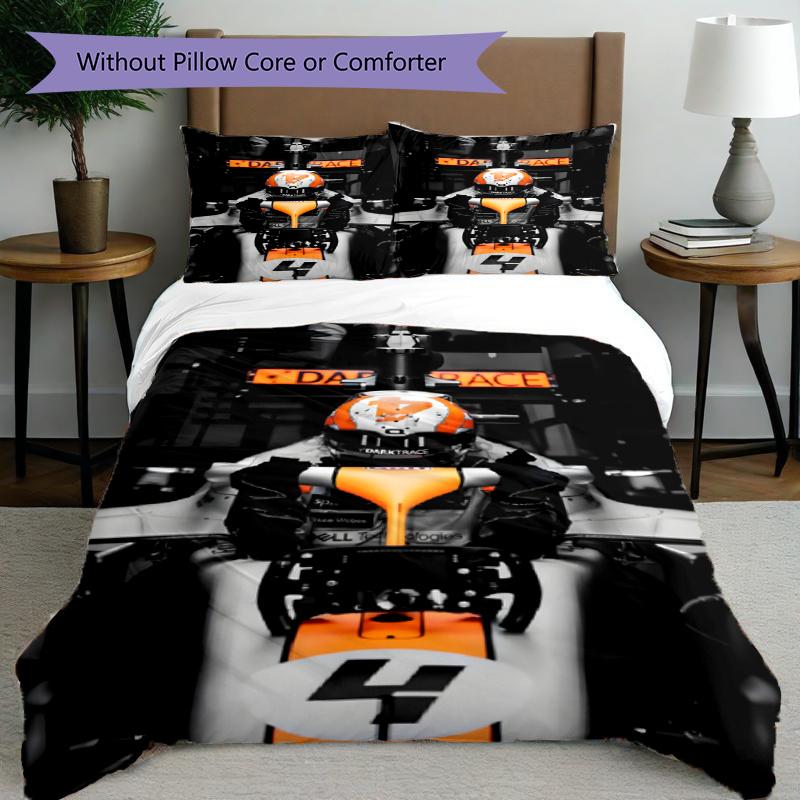 3pcs Duvet Cover Set (1*Duvet Cover + 2*Pillowcase, Without Core), F1 Racing Driver Print Bedding Set, Bedroom Decor, All‑Season, Gift