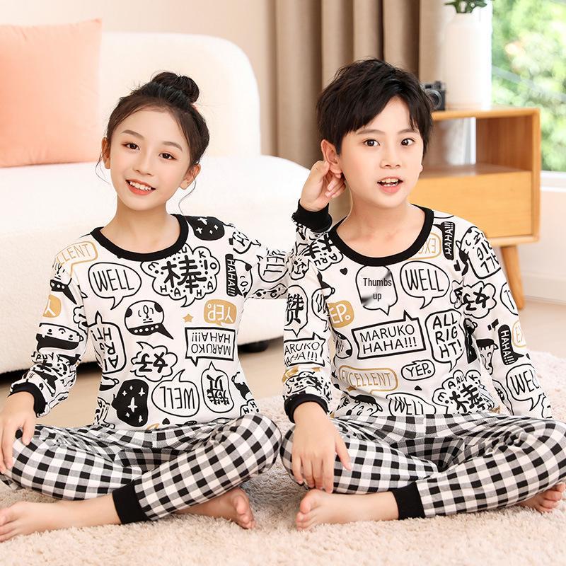 Children's Pure Cotton Underwear and Pajama Set for Girls and Boys – Autumn/Winter Collection