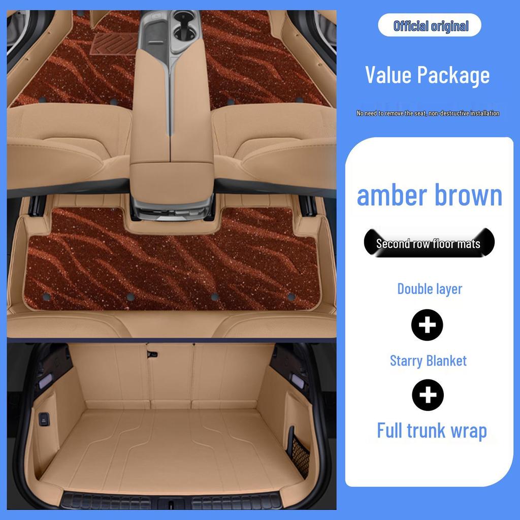 Jihu Alphard T5 Full-Coverage Odorless Leather Floor Mats for Interior Protection