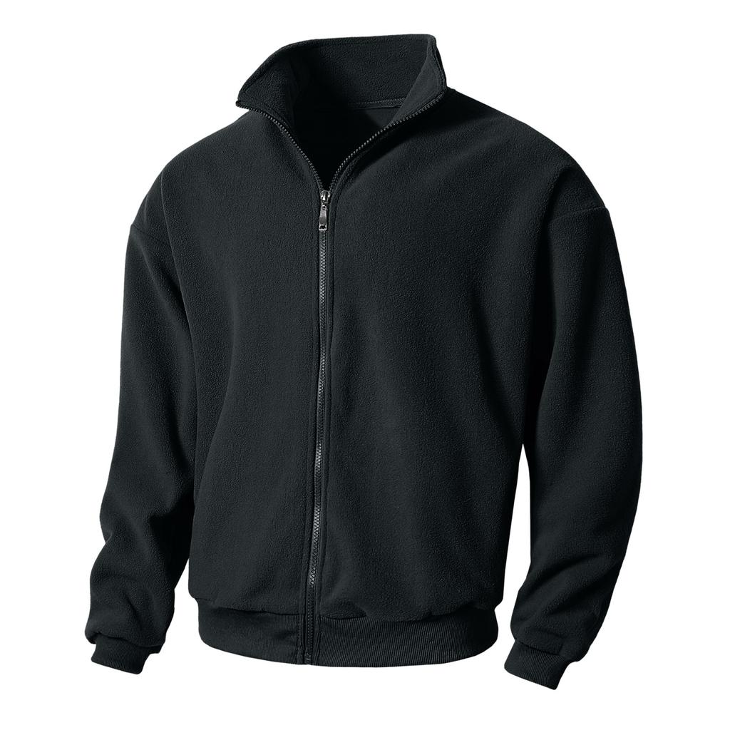 Men's Casual Zip-Up Sweatshirt with Stand Collar Color Streetwear Outerwear Top for Outdoor