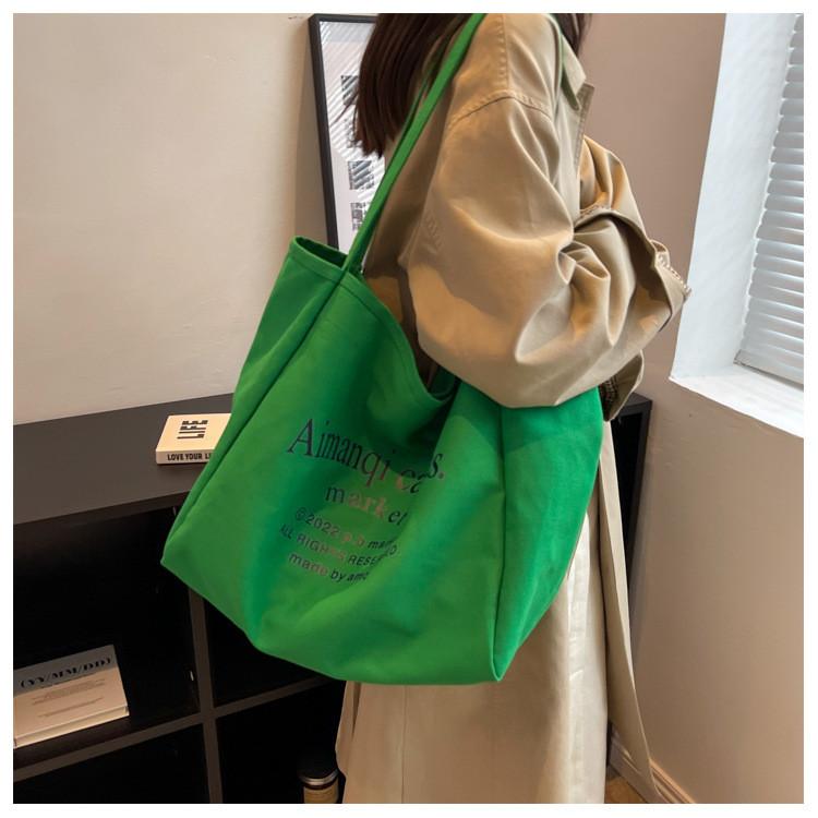 Canvas Tote Bag For Women Large Capacity Crossbody Casual Travel With Magnetic Closure
