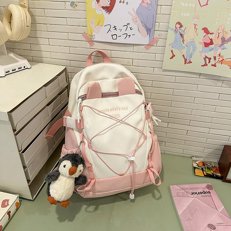 Student Bag New Male High Capacity High School Junior High School Travel Backpack Female Ins Cool Joker Backpack.
