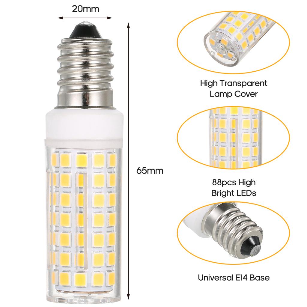 E14 Mini LEDs Light Bulbs Home Use 12W Energy-Saving Lamp Bulbs for Refrigerator Microwave Oven Ranges Hood