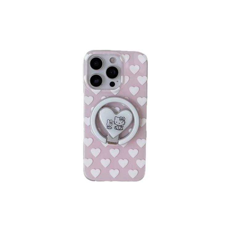 Heart Rabbit Cat Magnetic Stand Case for iPhone 17/16 Pro Max/15/14