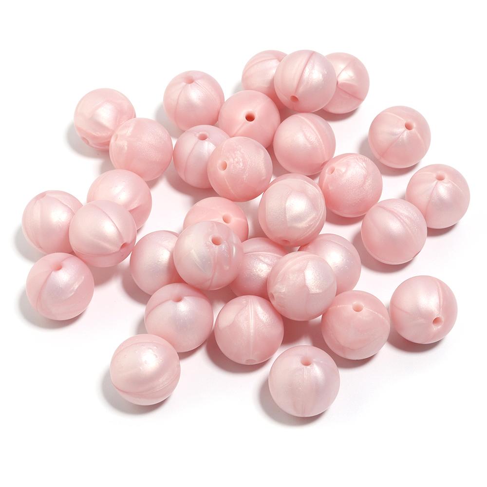 20pcs/Lot 12 15mm Candy Color Round Acrylic Imitation Silicone Beads Round Spacer Loose Bead for DIY Jewelry Making Accessories