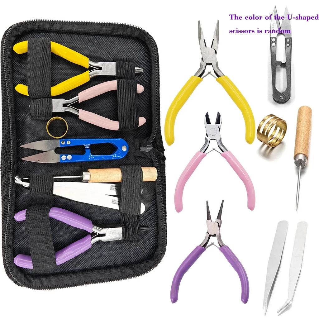 Portable suit Stainless Steel Pliers Tools Round Nose Cutting Wire Pliers For Crafts Beading DIY Jewelry Making Supplies