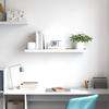 Floating Shelf In Oak Look and White 90 X 23.5 X 3.8 Cm MDF