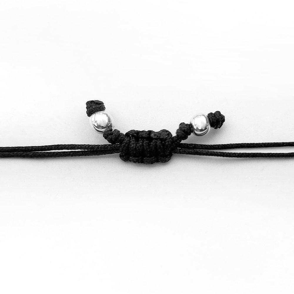 Maison Silver Minimal Black Bracelet