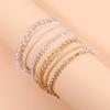 Fashion Summer Popular Combination Suit Foot Accessories Women, Multi-layer Personalized Simple with Diamond Anklet