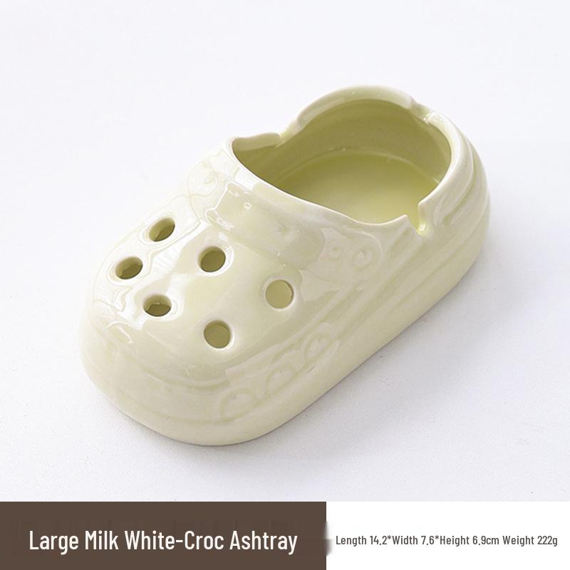 Ceramic Shoe Slipper Ashtray for Home, Office, or Hotel Decor