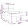 Box Spring Bed with Mattress Dark Brown 140 x 200 cm Fabric
