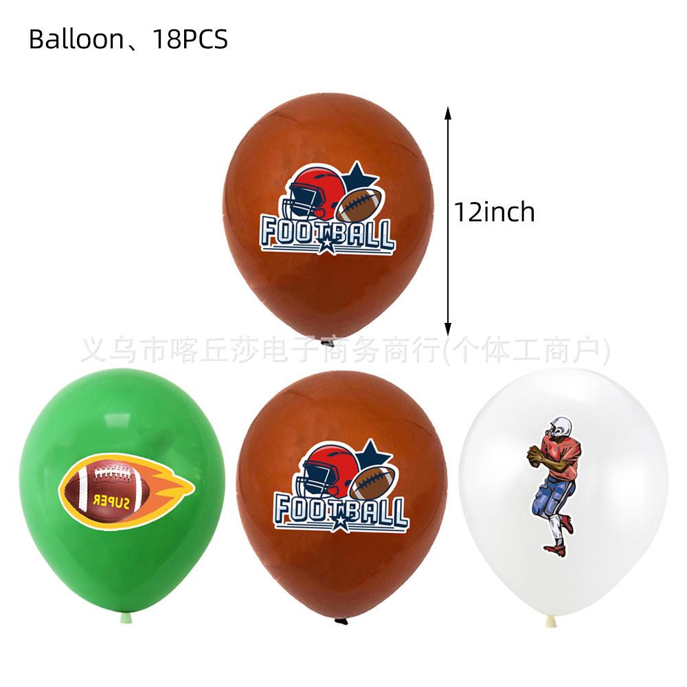 Super Bowl Football Party Supplies American Football Children'S Birthday Party Tableware Tablecloth Paper Plates Tissue Decoration