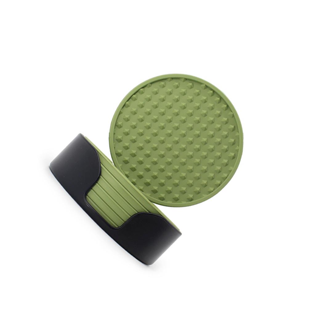 

Набор портативных силиконовых подставок для напитков из силикагеля, легко моющиеся и прочные круглые подставки для напитков