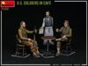 MiniArt Scale American Soldier In a Cafe Plastic Model Kit MA35406 1/35 (3 Figures)
