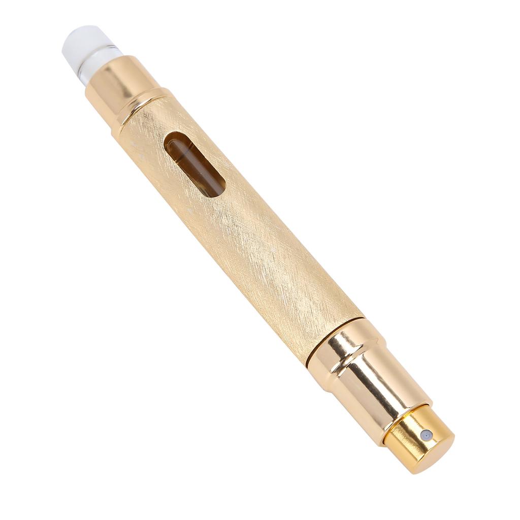 10ml Round Press Perfume Bottle Portable Glass Empty Refillable Perfume Bottle (Gold)