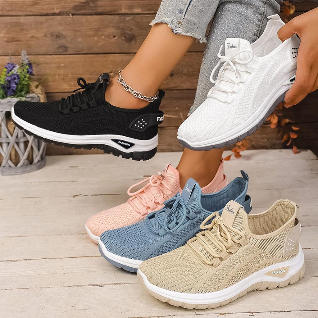 Sapatos Esportivos Femininos Sandálias Vazadas Sapatos Casuais de Malha Calçados Femininos Sapatos Esportivos Confortáveis para Exterior Tênis de Corrida