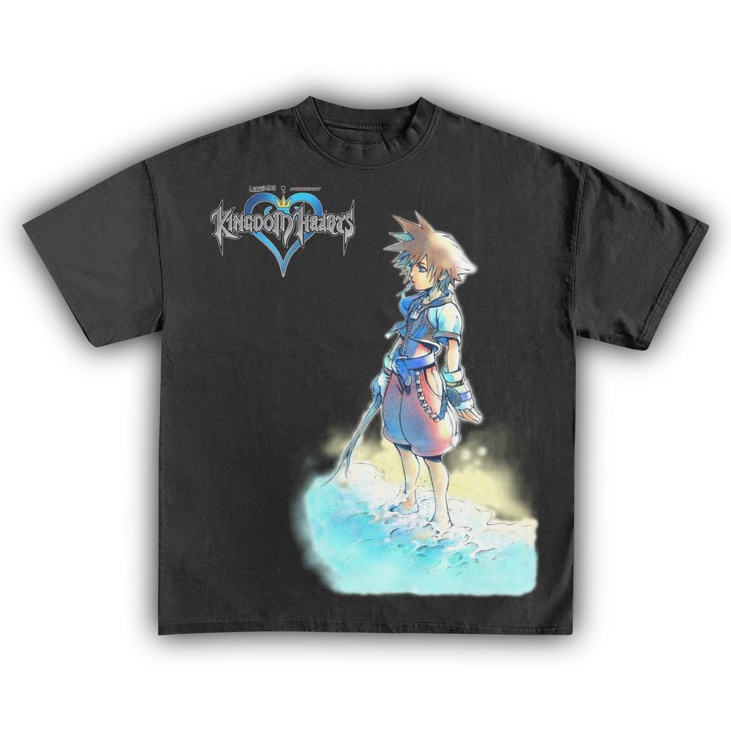 Kingdom Hearts Sora Graphic T-shirt Men's Women's Casual Cotton Streetwear Short Sleeve O-neck