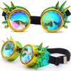 Occhiali Arcobaleno Caleidoscopio Hotselling Occhiali da Sole da Uomo Donna Rivetti Occhiali Steampunk Cosplay Vintage Gotici Occhiali EDM