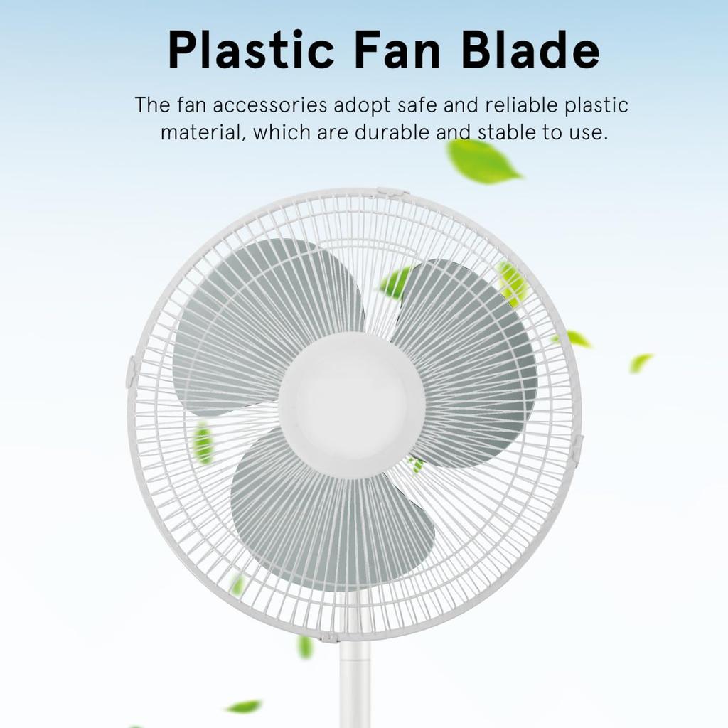 HOMSFOU Replacement Plastic Fan Blades, 12-inch, 3-blade, for Standing Fans and Table Fans, Lightweight Fan Blade Parts