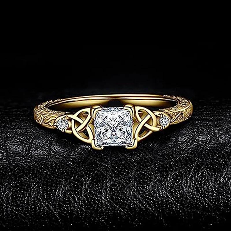 

CAOSHI Stylish Female Square Zirconia Finger Ring Bridal Wedding Band Jewelry Fashion Female Delicate Proposal Accessories Gift 6